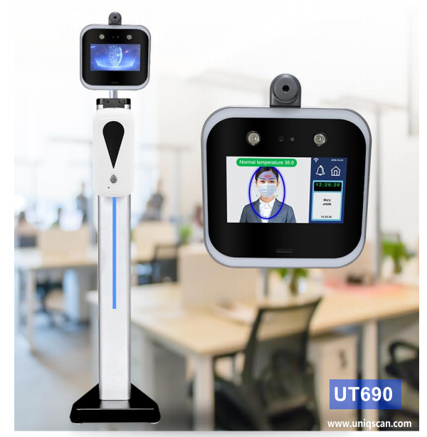 In camera assistance de non contact établi de temps de contrôle d'accès de mesure de la température de reconnaissance des visages de vision nocturne