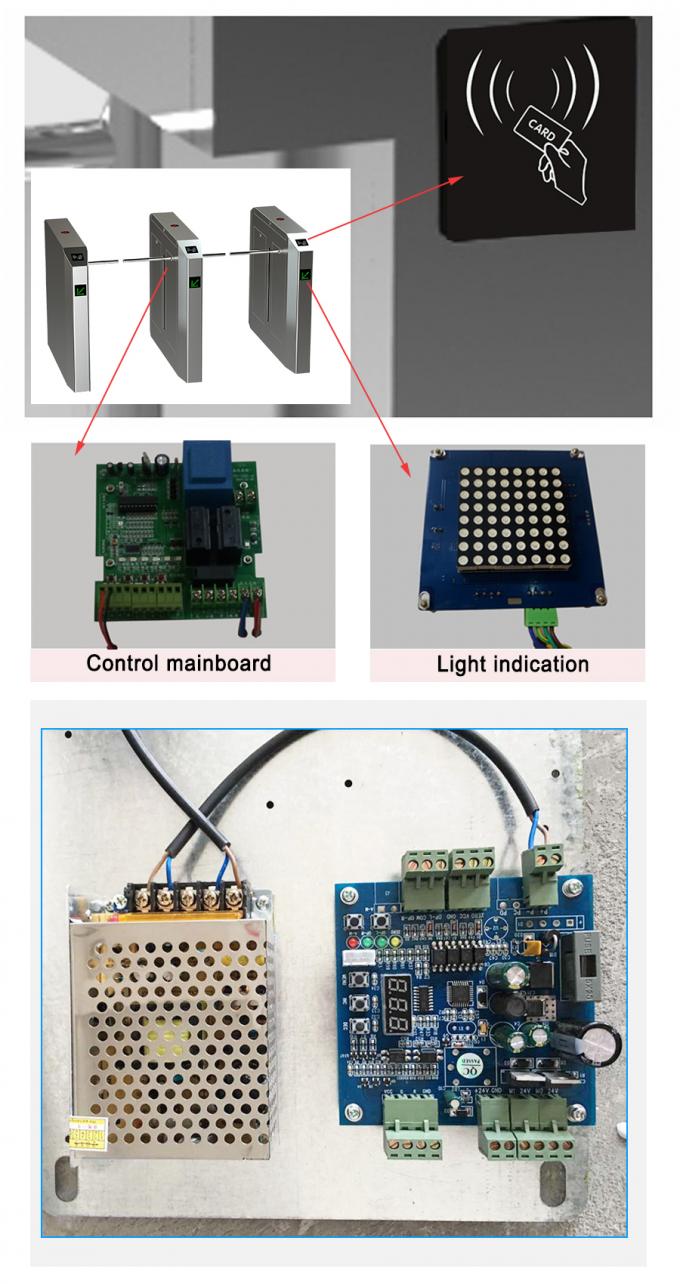 Porte de barrière d'oscillation de contrôle d'accès de sécurité d'acier inoxydable d'UNIQSCAN UT570 304